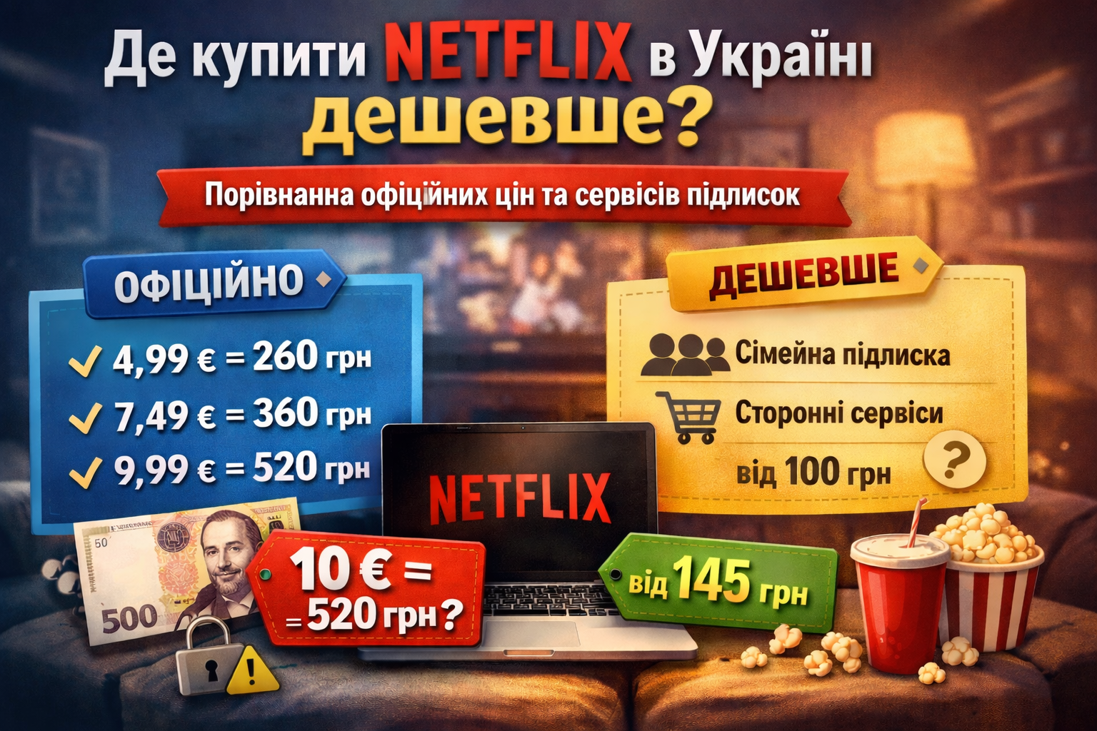 Де купити Netflix в Україні дешевше: порівняння цін та способів економії